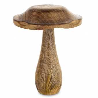 Dekoracyjna Figrurka Grzyb z Drewna Mango Wys. 20cm