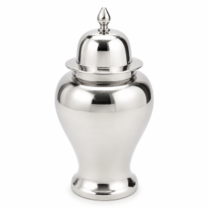 Waza Metalowa Amfora Silver Wys. 39cm