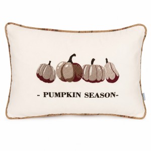 Poduszka Haftowana Dekoracyjna Pumpkin Season - Różne Kolory Tkanin 