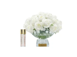 Bukiet Perfumowanych Białych Róż w Kielichu Cote Noire
