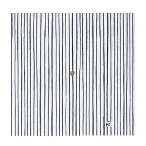 Zestaw 20 Serwetek White Stripes Blue Bastion Collection