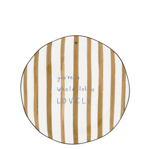 Talerz Deserowy Brown Big Stripes Bastion Collection