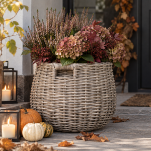 Osłonka Donica Rattanowa Wicker Wys. 37cm