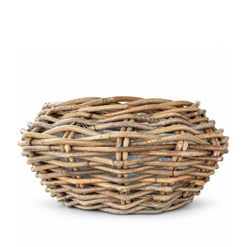 Osłonka Donica Rattanowa Bolzano Okrągła Niska Śr. 34cm