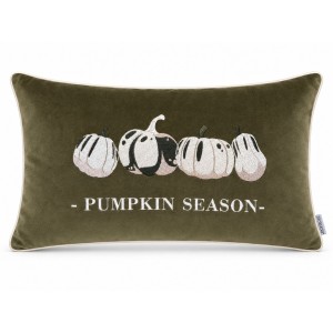 Poduszka Haftowana Dekoracyjna Pumpkin Season - Różne Kolory Tkanin