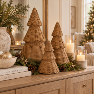 Dekoracja Rattanowa Choinka Christmas Tree Wys. 60cm