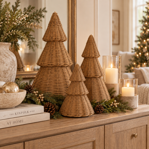 Dekoracja Rattanowa Choinka Christmas Tree Wys. 60cm