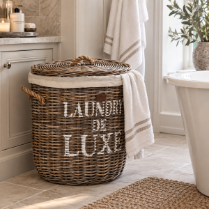Rattanowy Kosz na Pranie Laundry de Luxe Riviera Maison Wys. 62cm