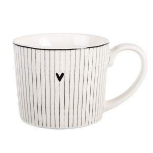 Kubek Biały Coffee Coffee Love Stripes