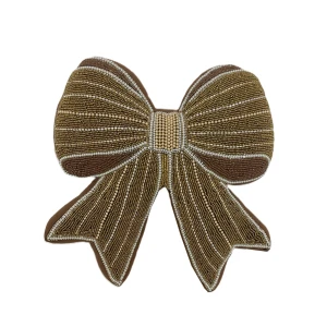 Poduszka Dekoracyjne X-Mas Bow Kokarda Szampańska 35x35cm