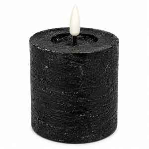 Świeca Rustic Led Czarna Wys. 8cm 