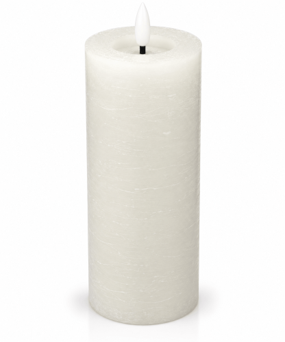 Świeca Rustic Led Wys. 20cm Biała2.png