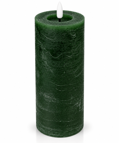 Świeca Rustic Led  Wys. 20cm Zielona2.png