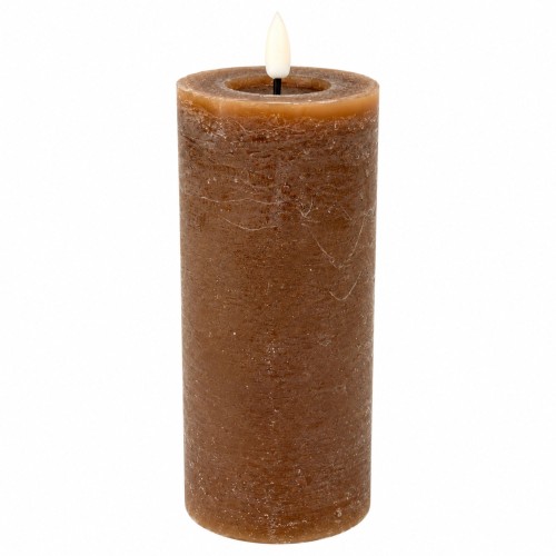 Świeca Rustic Led  Wys. 20cm Brązowa.jpg
