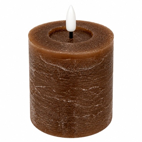 Świeca Rustic Led  Wys. 8cm Brązowa2.jpg