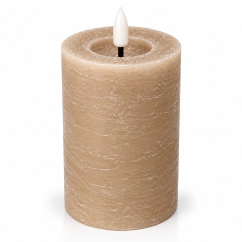 Świeca Rustic Led  Wys. 15cm Beżowa2.jpg