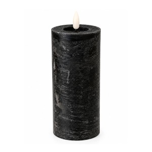 Świeca Rustic Led  Czarna Wys. 20cm 