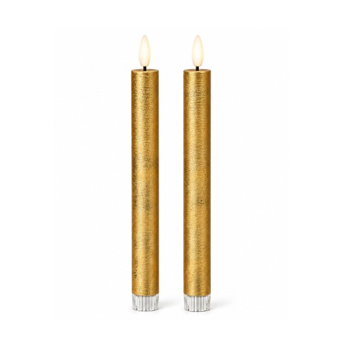 Zestaw 2 Świec Złotych Led Wys. 24cm.jpg
