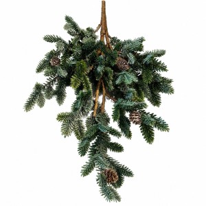 Zielona świąteczna girlanda z szyszkami 106cm
