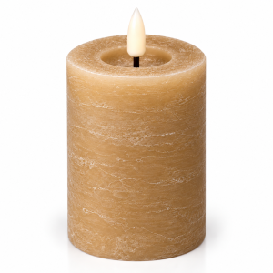 Świeca Rustic Led Beżowa Wys. 8cm 