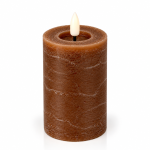 Świeca Rustic Led  Brązowa Wys. 12,5cm 