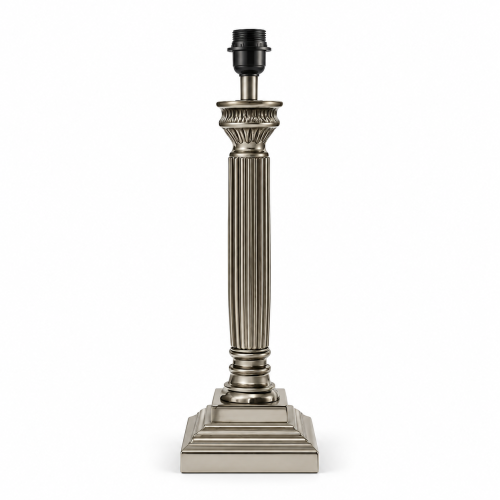 Srebrna Niklowana Podstawa Lampy Stołowej Mercury Wys.  62cm