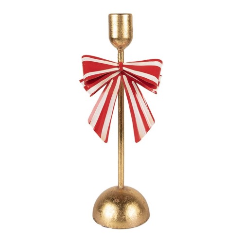 Świecznik Złoty z Kokardą Bow Wys. 28cm