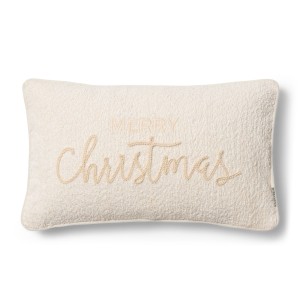 Poduszka Dekoracyjna Merry Christmas Biała 50x30cm Riviera Maison