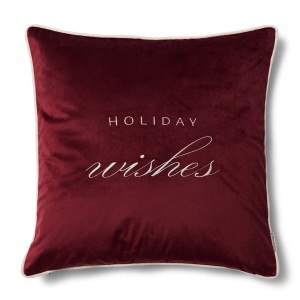 Poduszka Dekoracyjna Holiday Wishes Bordowa 50x50cm Riviera Maison