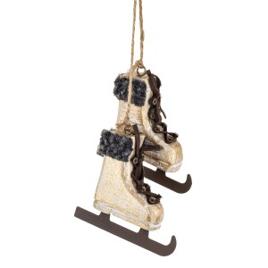 Zawieszka Łyżwy Beżowo-Brązowe Dł. 26cm