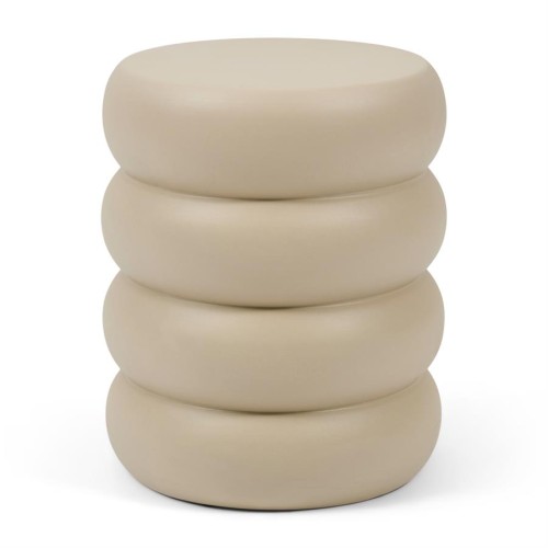 Ceramiczny Stolik Pomocniczy Rose Tower ciepły beż Riviera Maison