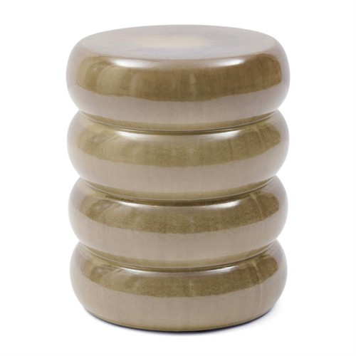 Ceramiczny Stolik Pomocniczy Rose Tower oliwkowy Riviera Maison