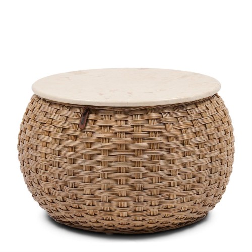 Rattanowy Stolik Kawowy Azoren śr. 60 cm Riviera Maison