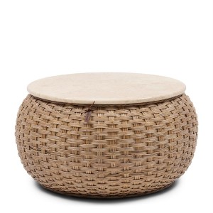 Rattanowy Stolik Kawowy Azoren śr. 70 cm Riviera Maison