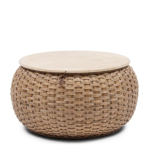 Rattanowy Stolik Kawowy Azoren śr. 70 cm Riviera Maison