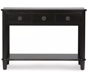 Konsola Drewniana z Szufladami Henshaw Laura Ashley Czarna 110x35x79,5cm