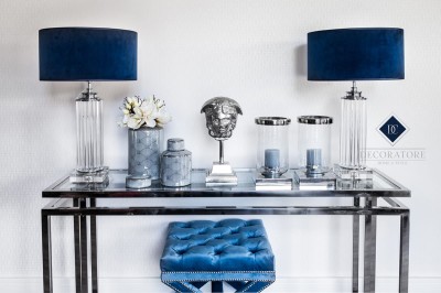Puf/Stołek Velvet Cross Blue- różne kolory tapicerki 5