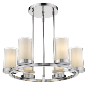 Lampa Sufitowa, Wisząca Milano Okrągła Chrom 65x65x22cm