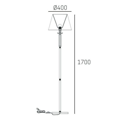Lampa Podłogowa Sapore Nikiel Wys. 170cm 4