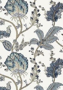 Tapeta Thibaut Anna French KALAMKARI VINE Blue and White