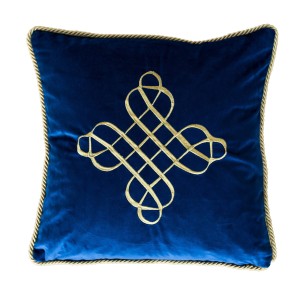 Poduszka Haftowana Dekoracyjna Velvet Ornamento III - Różne Kolory Tkanin