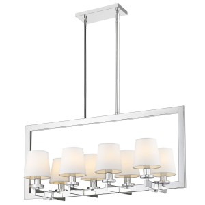 Lampa Sufitowa, Wisząca Luna XL Chrom, Biały 82x35x41cm