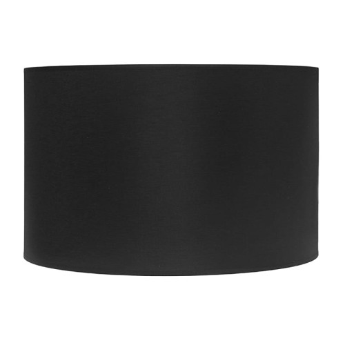 Abażur Velvet Cylinder w kolorze czarnym, o wymiarach 50x27 cm, z matową fakturą. Produkt przedstawiony frontalnie, w pozycji stojącej, na prostym białym tle, bez widocznych dekoracji czy napisów.