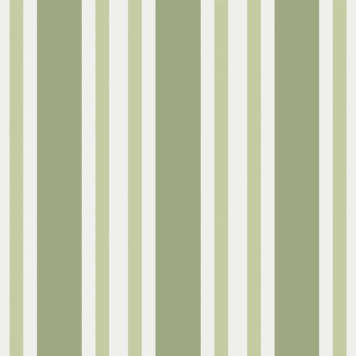 Tapeta Cole and Son Polo Stripe z szerokimi białymi i zielonymi paskami na gładkim tle, bez dodatkowych ozdób. Format w płachtach, gotowa do montażu na ścianie.