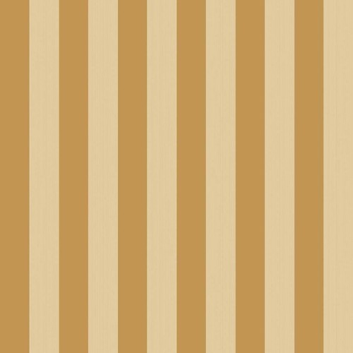 Tapeta Cole and Son Regatta Stripe Mustard/Gold w poziome, o szerokich paskach w odcieniach musztardowym i złotym. Wzór o matowej fakturze, idealna do wnętrz. Widok frontalny, na jednolitym tle, bez dodatkowych elementów.