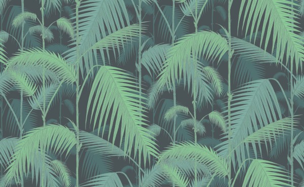 Tapeta Cole and Son Palm Jungle Emerald/Navy