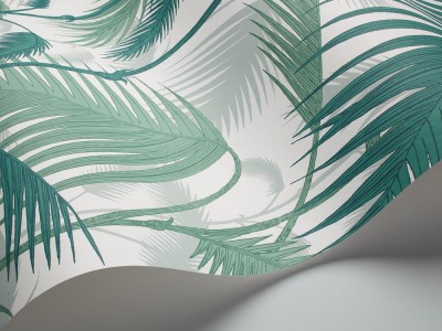 Tapeta Cole and Son Palm Jungle Emerald/White 3