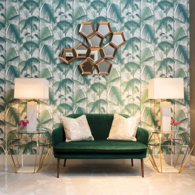 Tapeta Cole and Son Palm Jungle Emerald/White 4