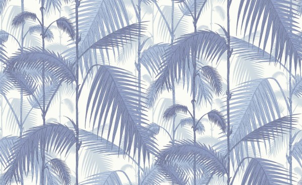 Tapeta Cole and Son Palm Jungle Blue/White