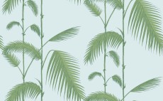 Tapeta Cole and Son Palm Leaves Green/Sky Blue